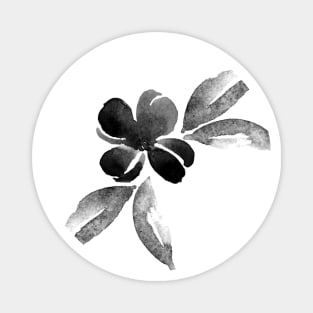 June Floral BW - Full Size Image Magnet